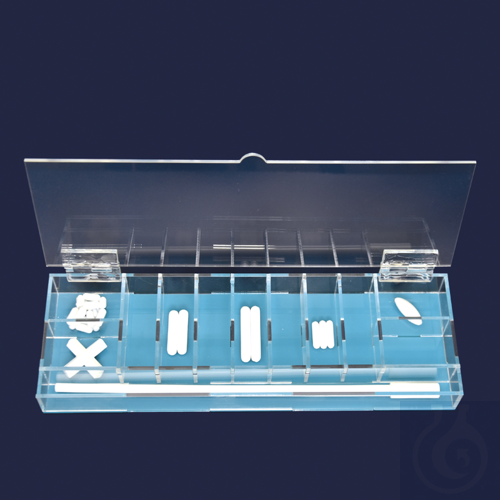 dispenser box - acrylic - with compartments