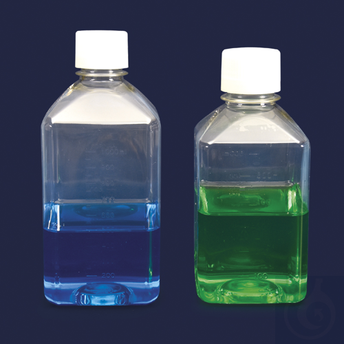 media bottle - PET - gamma sterilized - 1000 ml