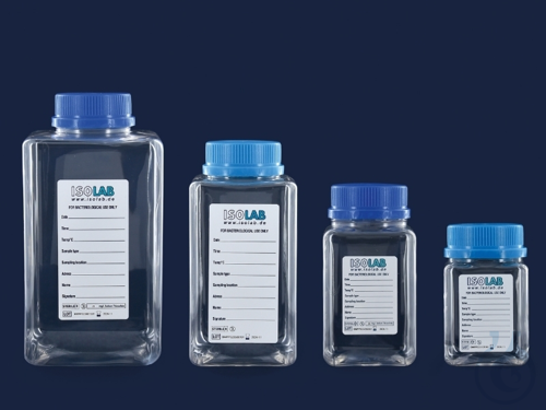 bottle - water sampling - PET - without sodiumthiosulfate - clear - sterile R -