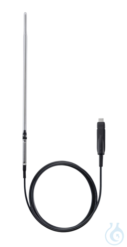 Glass-coated laboratory probe, digital,, with Pt100 temperature sensor