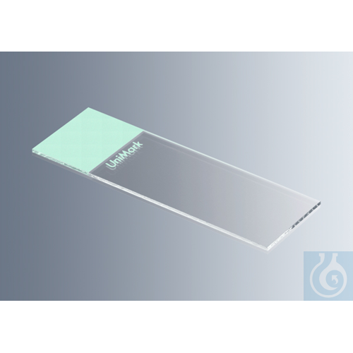 Microscope slides UniMark® green, cut edges