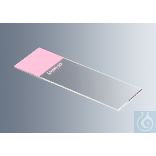 Microscope slides UniMark® pink, cut edges