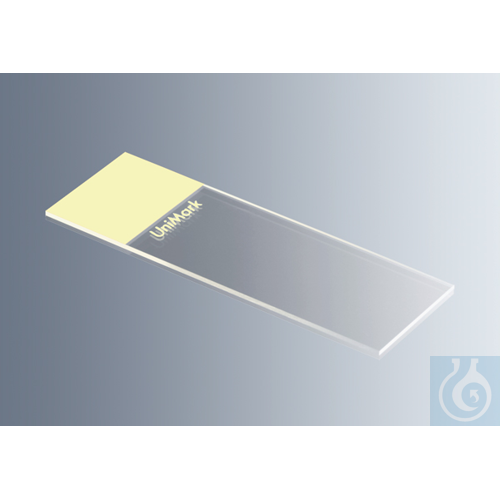 Microscope slides UniMark® yellow, ground edges