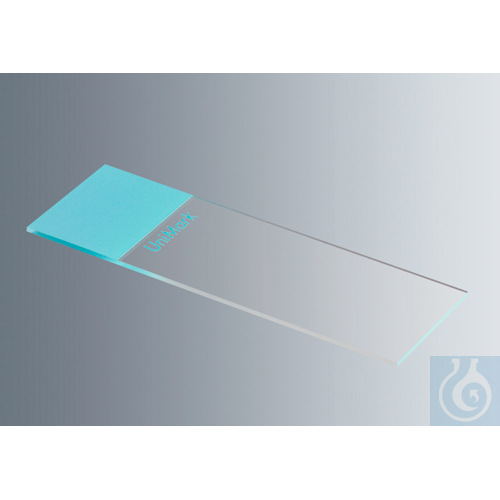 Microscope slides UniMark® blue, ground edges