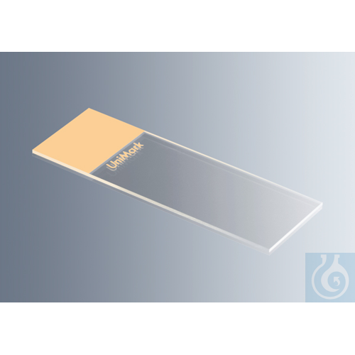Microscope slides UniMark® orange, ground edges