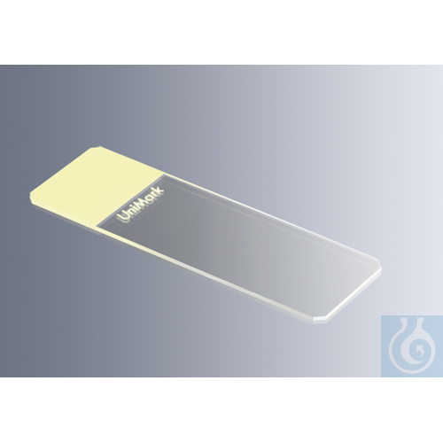 Microscope slides UniMark® yellow, ground edges