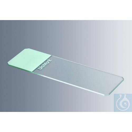 Microscope slides UniMark® green, ground edges