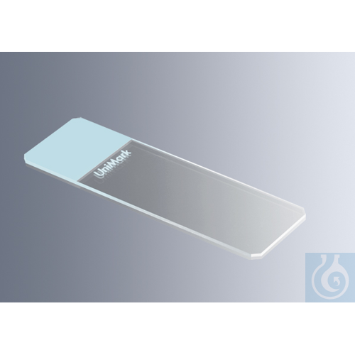 Microscope slides UniMark® blue, ground edges
