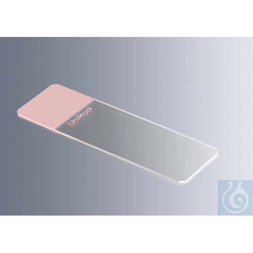 Microscope slides UniMark® pink, ground edges