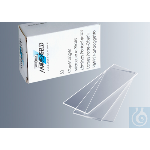 Microscope slides, ground edges, plain,