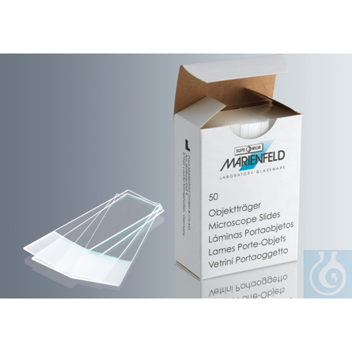 Microscope slides, ground edges, twin frosted
