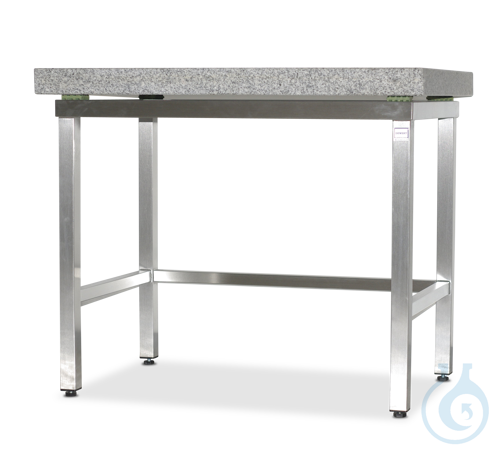 Anti-vibration table - Weighing table on stainless steel base frame