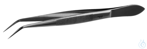 Forceps 18/10 steel, sharp-bent, L=200mm