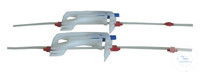 Pump hose, 2*1 mm with 3 stoppers, silicone, 1 m