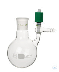 Nitrogen flask, 50 ml, socket size 14,5/23, PTFE high vacuum-valve