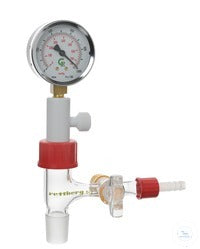 Aeration valve for desiccators, vacuum gauge and stopcock