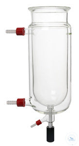 Reaction vessel, 1000 ml, DN 120 with groove, temp.-jacket with 2x GL 32