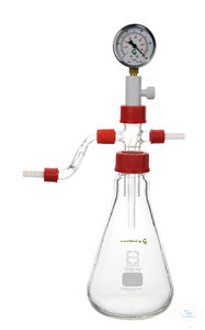 Woulff bottle, 500 ml, GL 45 with non-return valve, plastic coated