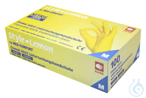 neoChoice Nitril Einmalhandschuhe Zitrone (Lemon), Gr. S, 100 Stück/Box
