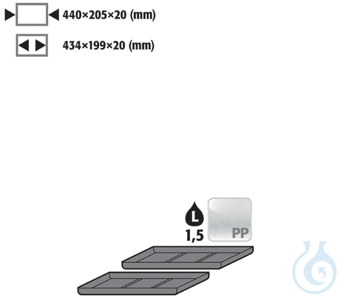 carter inliner PE ruw voor UB90/UB30 B1100/1400 440x205x20