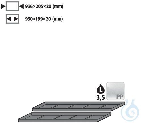 carter inliner PE ruw voor UB90/UB30 B1100 936x205x20