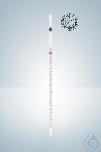 GRAD. PIPETTES, AS 25:0,1 ML, CC, ZERO IN TIP, AMBER GRAD.