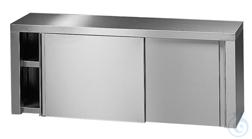 Wall cupboard mit sliding door 18/10, steel, 3000x350x600mm