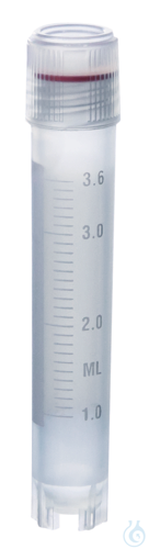 Cryogen. tube PP y-ster. screw cap PP, 4 ml ext. thread 12,5x76 mm selfstand.