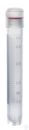 Cryogen.tube PP y-ster. screw cap PP, 5 ml ext. thread 12,5x90 mm selfstand.
