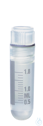 Cryogen.tube PP y-ster. screw cap PP, 2 ml int. thread 12,5x48 mm round