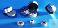 Aluminium crimp-caps, grey-black butyl rubber, PTFE-liner 20mm