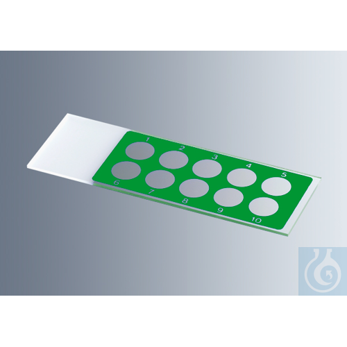 Microscope slides with reaction wells