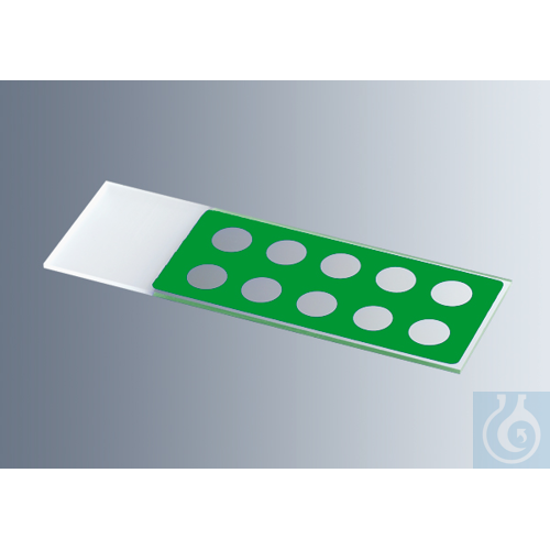 Microscope slides with reaction wells