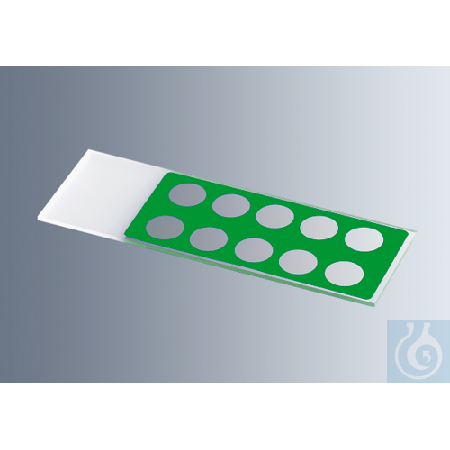 Microscope slides with reaction wells