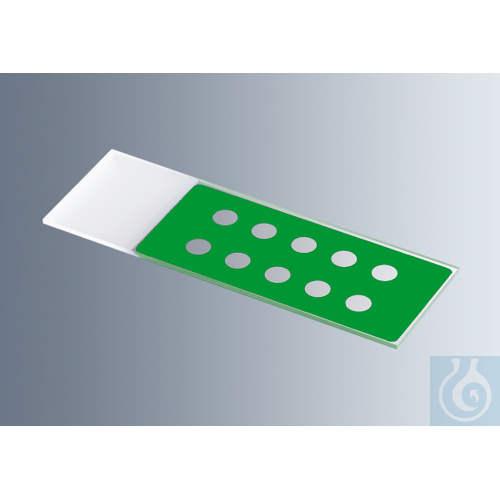 Microscope slides with reaction wells