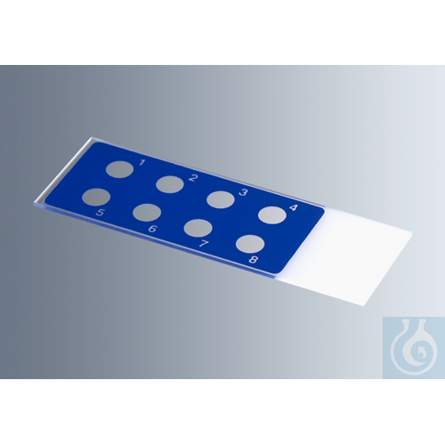 Microscope slides with reaction wells