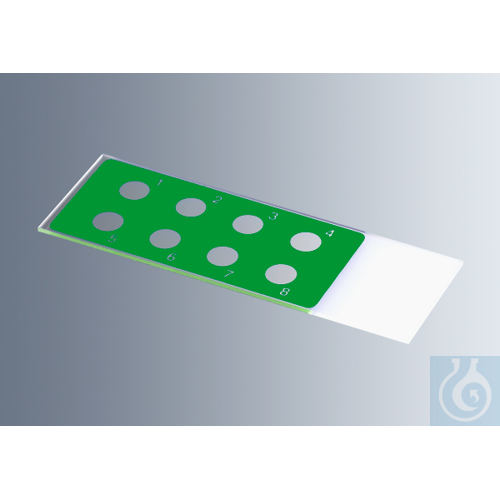 Microscope slides with reaction wells