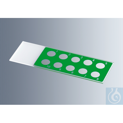 Microscope slides with reaction wells