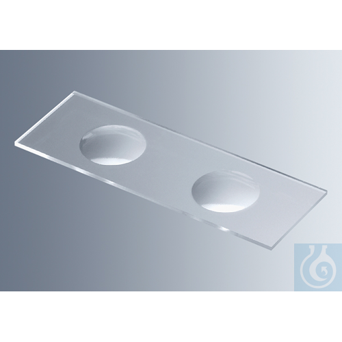 Microscope slides with cavities