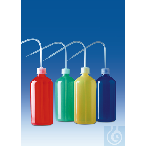 Wash-Bottle, PE-LD, blue, 250 ml