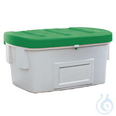 Grit container without dispensing hatch PE green V=550 L, 1400x1070x750