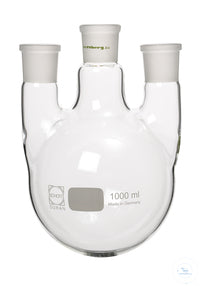 3-neck bottom flask, 100 ml, mn size 14,5/23, 2x sn size 14,5/23