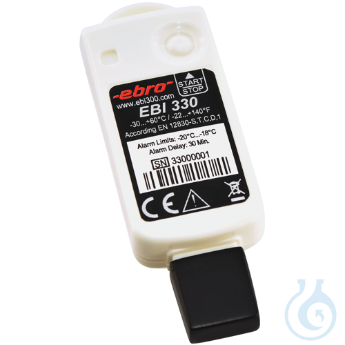 10 x EBI 330-T30, Single-Use temperature data logger with USB-A connector, (1