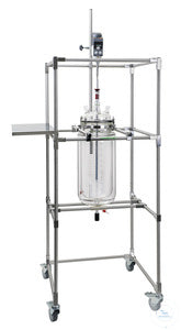 Mobile rack for reaction vessels 6 - 20 liter, with flange holder NW 150,