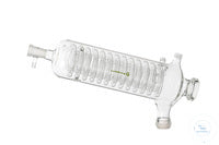 Diagonal condenser, plastic-coated, stopcock socket size 19/38, spherical