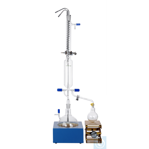 Solvent circulation apparatus, long form, Dimroth condenser,