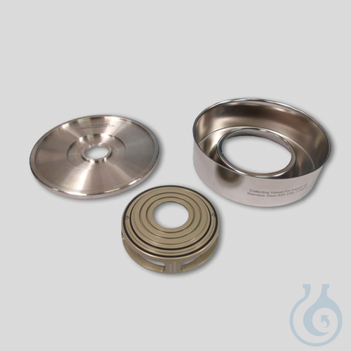 collecting vessel with lid stainless steel for impact rotor