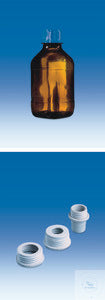 Threaded bottle for dispensers, amber, 1000 ml, GL 45, with synthetic coating