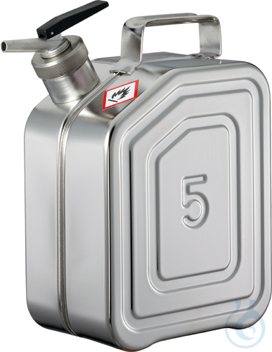 Safety canister st.steel 1.4571 matt V=5 L, 130x200x310