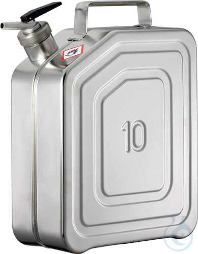 Safety canister st.steel 1.4571 matt V=10 L, 130x280x380